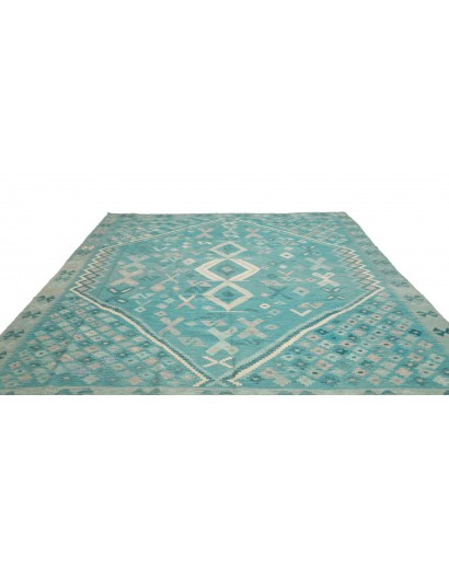 Tappeto Kilim Afghanistan blu azzurro 252x297