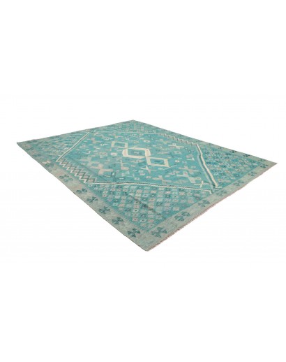 Tappeto Kilim Afghanistan blu azzurro 252x297