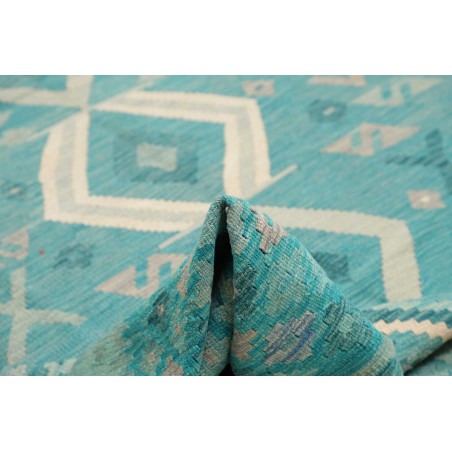 Tappeto Kilim Afghanistan blu azzurro 252x297