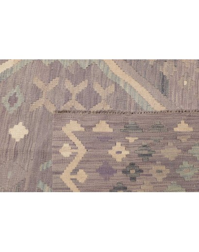 Tappeto Kilim Afghanistan azzurro bianco 249x339