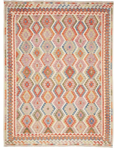 Tappeto Kilim Afghanistan marrone beige 262x350