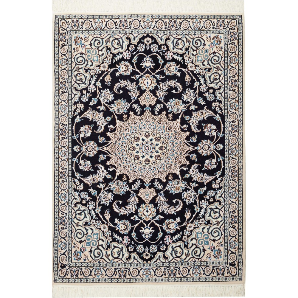 Tappeto Nain 9La Persia blu verde 90x130 Tappeto Nain 9La Persia blu verde 90x130