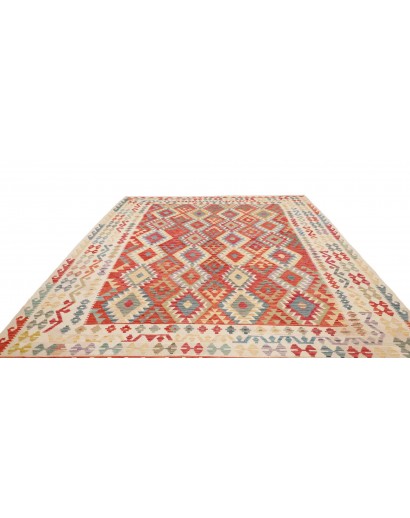 Tappeto Kilim Afghanistan marrone rosso 262x338