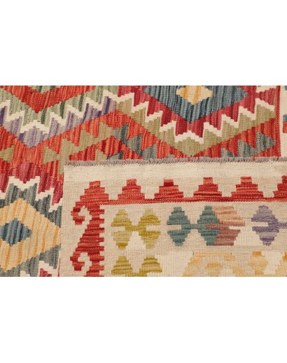 Tappeto Kilim Afghanistan marrone rosso 262x338