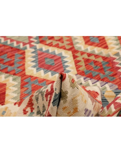 Tappeto Kilim Afghanistan marrone rosso 262x338