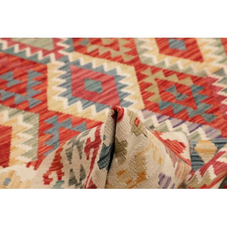 Tappeto Kilim Afghanistan marrone rosso 262x338