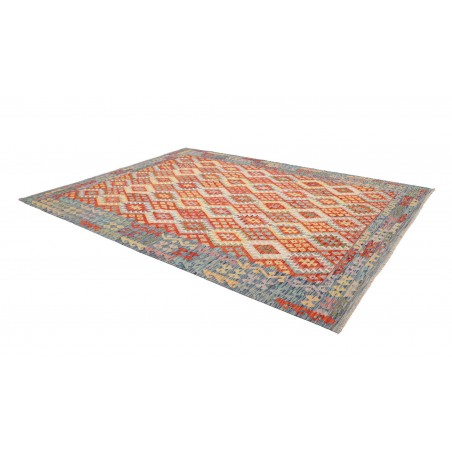 Tappeto Kilim Afghanistan marrone azzurro 255x343