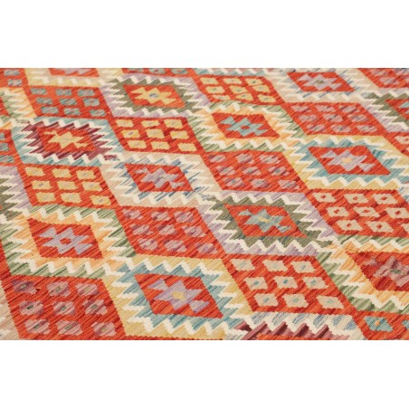 Tappeto Kilim Afghanistan marrone azzurro 255x343