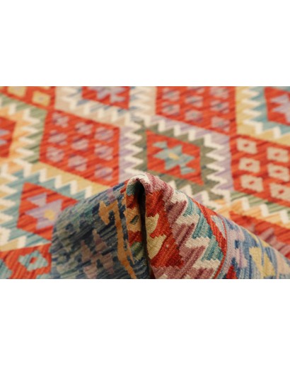 Tappeto Kilim Afghanistan marrone azzurro 255x343
