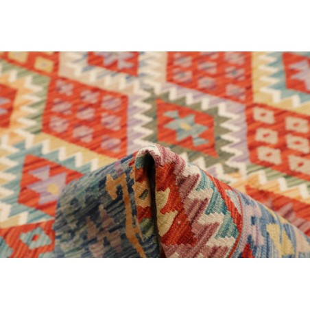 Tappeto Kilim Afghanistan marrone azzurro 255x343
