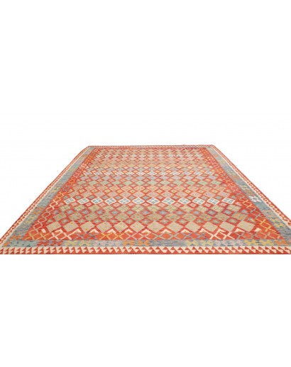 Tappeto Kilim Afghanistan marrone rosso 289x372