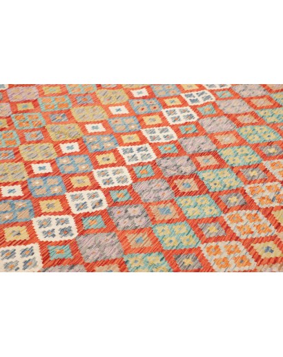 Tappeto Kilim Afghanistan marrone rosso 289x372