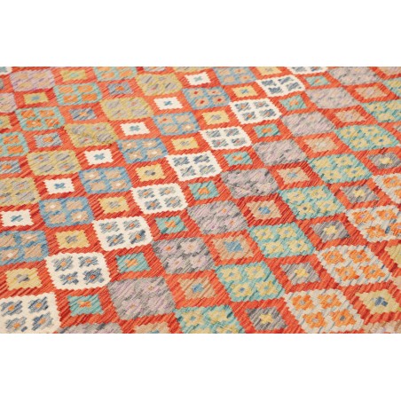 Tappeto Kilim Afghanistan marrone rosso 289x372