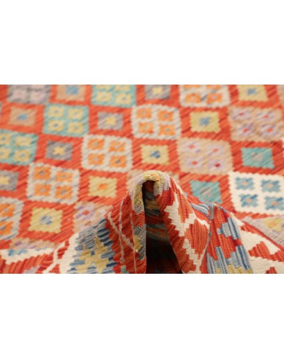 Tappeto Kilim Afghanistan marrone rosso 289x372