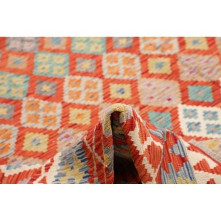 Tappeto Kilim Afghanistan marrone rosso 289x372