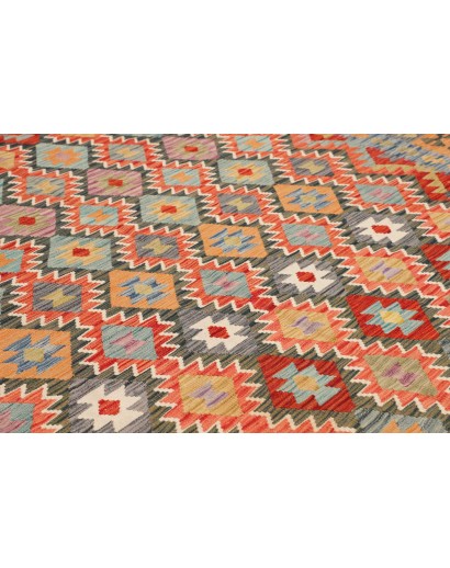 Tappeto Kilim Afghanistan marrone grigio 247x296