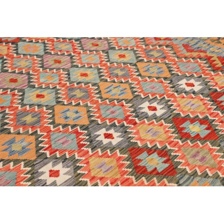 Tappeto Kilim Afghanistan marrone grigio 247x296