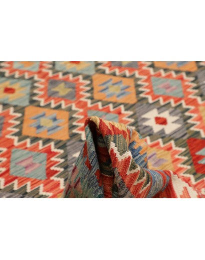 Tappeto Kilim Afghanistan marrone grigio 247x296