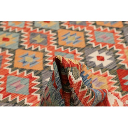 Tappeto Kilim Afghanistan marrone grigio 247x296