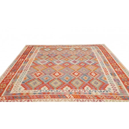 Tappeto Kilim Afghanistan marrone azzurro 244x290
