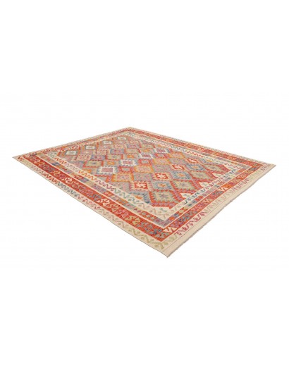 Tappeto Kilim Afghanistan marrone azzurro 244x290