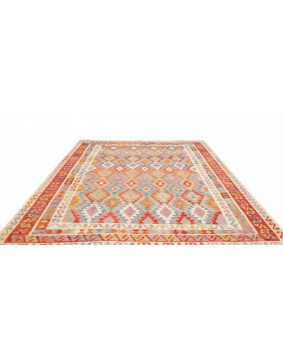 Tappeto Kilim Afghanistan beige arancione 246x291