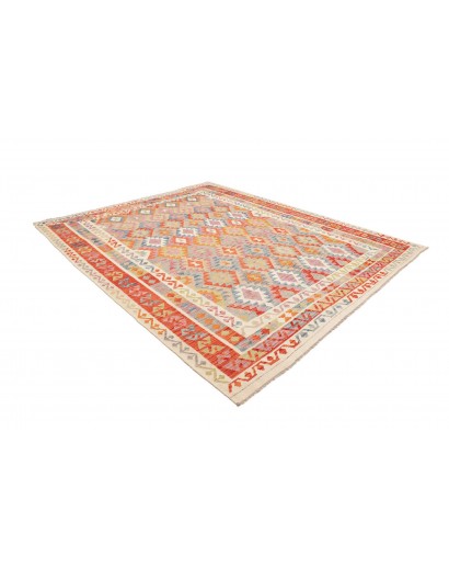 Tappeto Kilim Afghanistan beige arancione 246x291