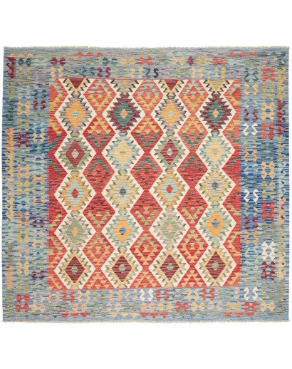 Tappeto Kilim Afghanistan marrone grigio 256x243