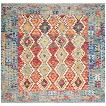 Tappeto Kilim Afghanistan marrone grigio 256x243