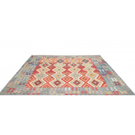 Tappeto Kilim Afghanistan marrone grigio 256x243
