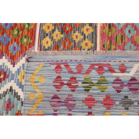 Tappeto Kilim Afghanistan marrone azzurro 253x353