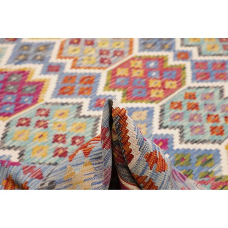 Tappeto Kilim Afghanistan marrone azzurro 253x353