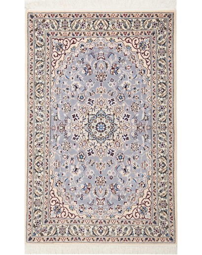 Tappeto Nain 9La Persia bianco azzurro 79x120