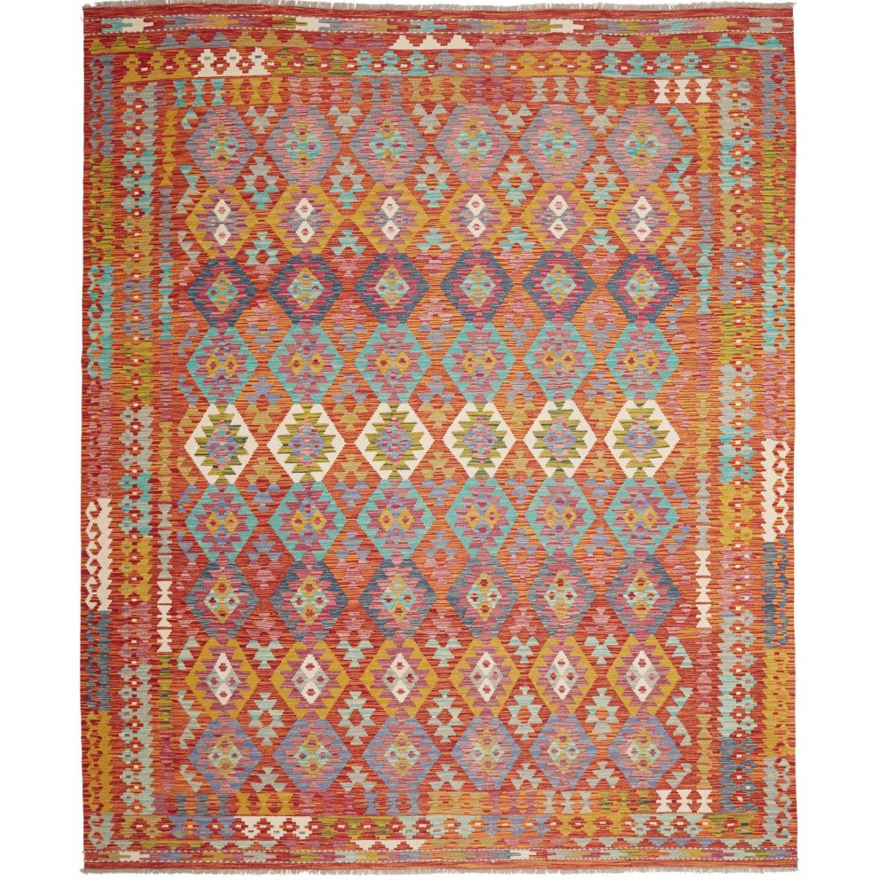 Tappeto Kilim Afghanistan marrone bianco 256x307