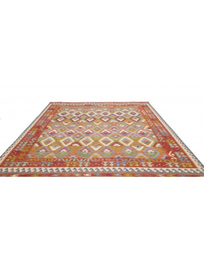 Tappeto Kilim Afghanistan bianco marrone 261x295