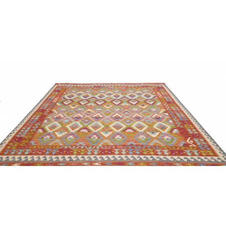 Tappeto Kilim Afghanistan bianco marrone 261x295