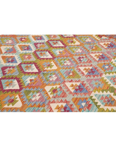 Tappeto Kilim Afghanistan bianco marrone 261x295