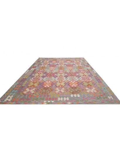 Tappeto Kilim Afghanistan marrone bianco 264x360