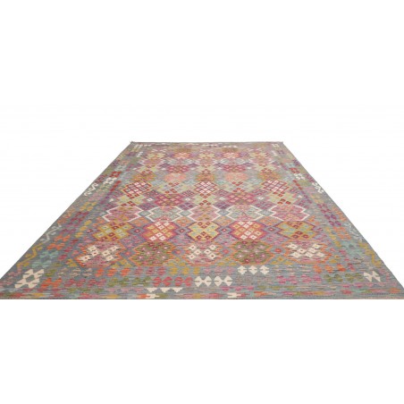Tappeto Kilim Afghanistan marrone bianco 264x360