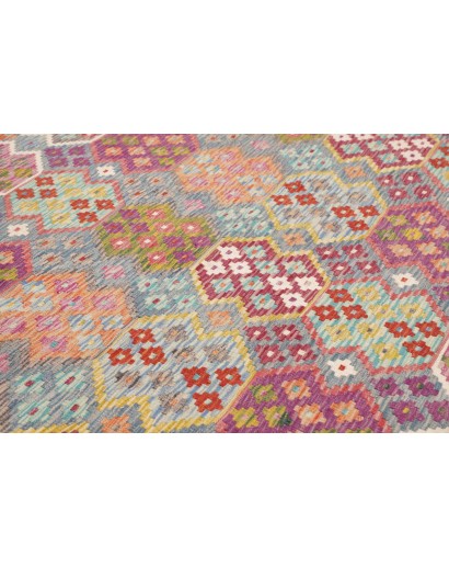 Tappeto Kilim Afghanistan marrone bianco 264x360