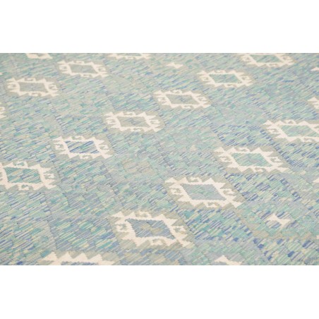 Tappeto Kilim Afghanistan azzurro bianco 266x352