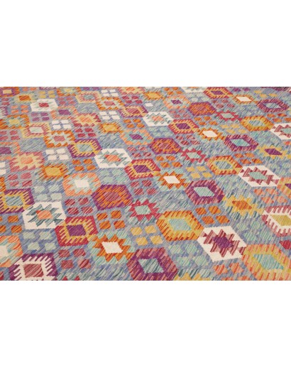 Tappeto Kilim Afghanistan marrone bianco 267x359