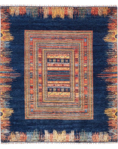 Tappeto Siva Pakistan grigio arancione 252x290