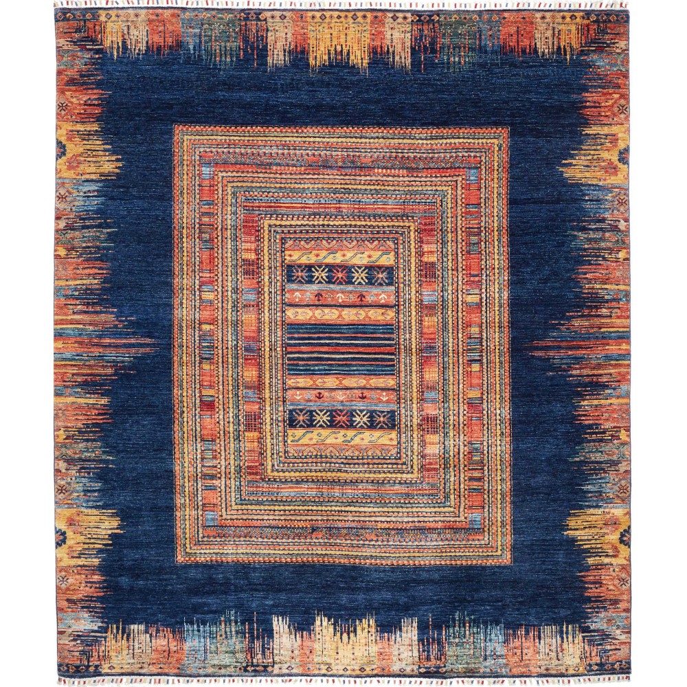 Tappeto Siva Pakistan grigio arancione 252x290