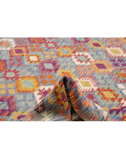 Tappeto Kilim Afghanistan marrone bianco 267x359