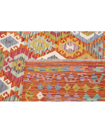 Tappeto Kilim Afghanistan arancione 276x345