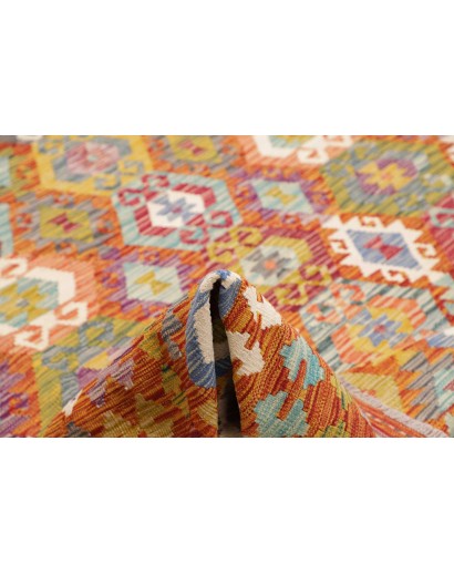 Tappeto Kilim Afghanistan arancione 276x345