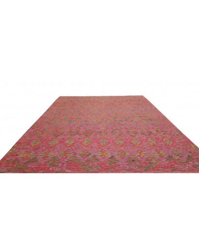 Tappeto Kilim Afghanistan rosso marrone 282x364