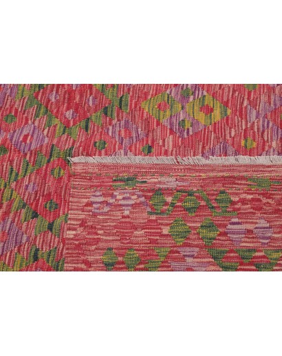 Tappeto Kilim Afghanistan rosso marrone 282x364
