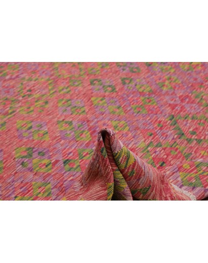 Tappeto Kilim Afghanistan rosso marrone 282x364